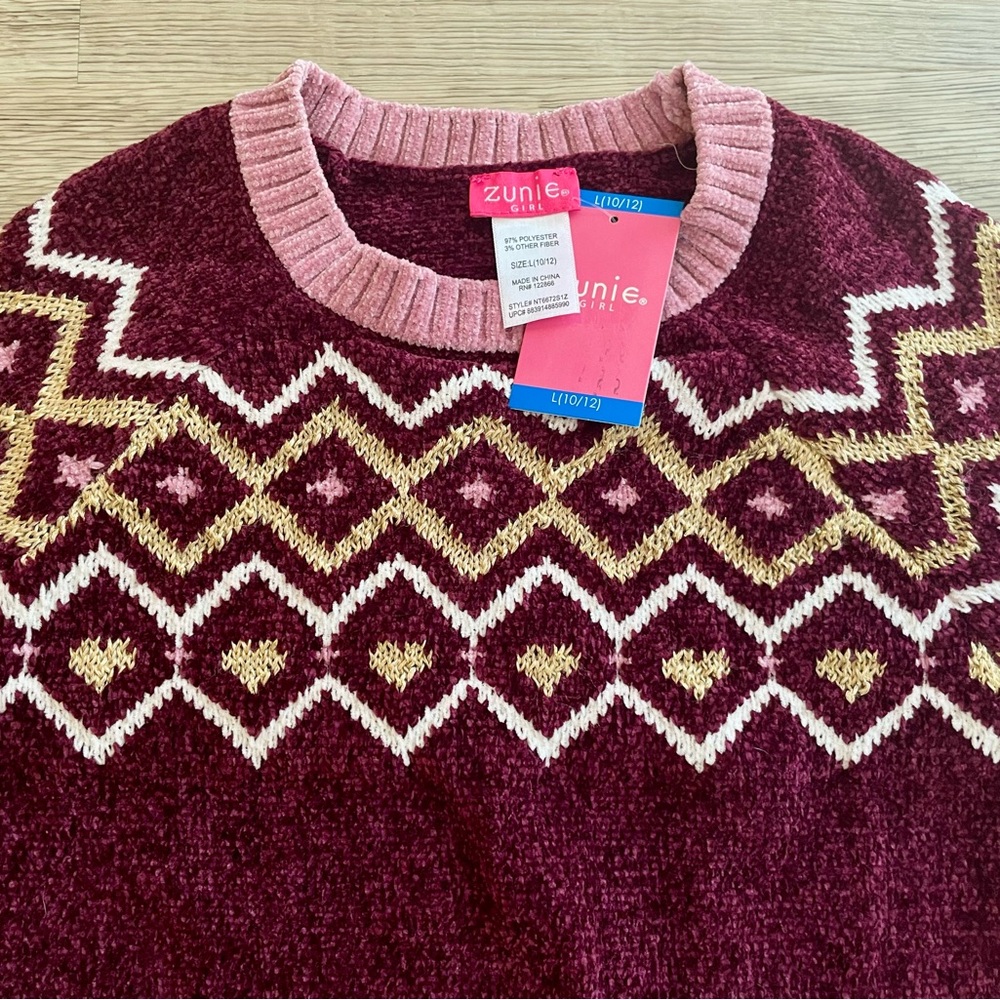 4/$25 | NWT | Zuni | Sweater for Girls | Large (10-12) - Picture 4 of 5